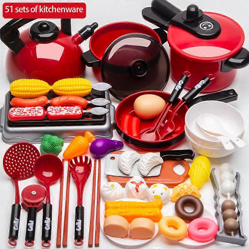 Ensemble de cuisine de jeu ��ducatif pour enfants �C Batterie de cuisine de jeu de simulation avec cuisini��re �� induction, jouets de cuisine e