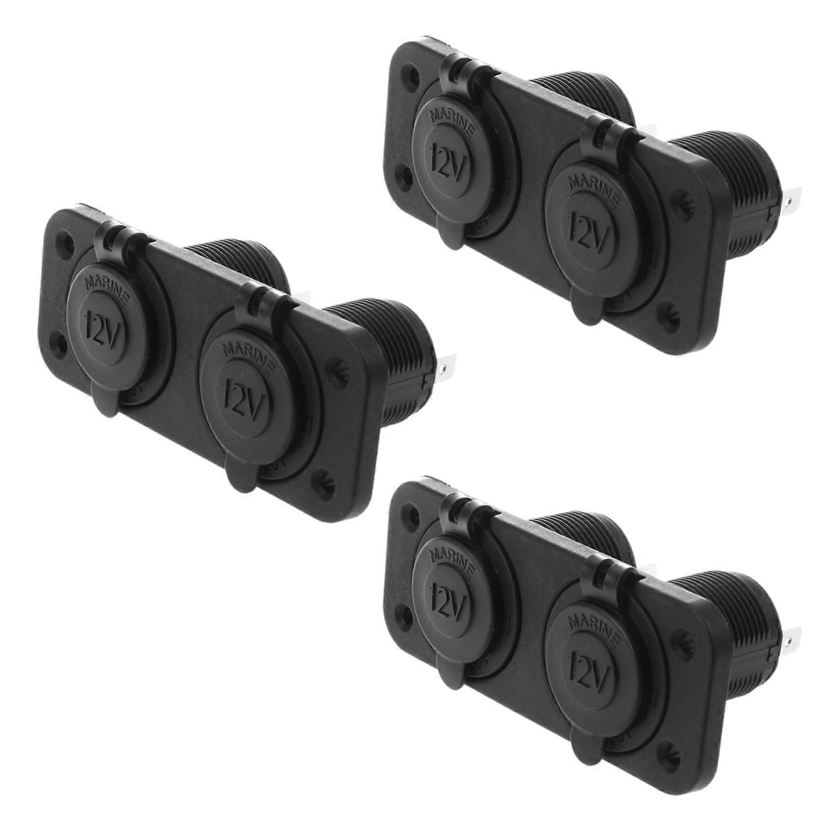 3X Car Auto Engine 2 Trade Cigarette Lighter Socket Adapter 12V / 24V Waterproof