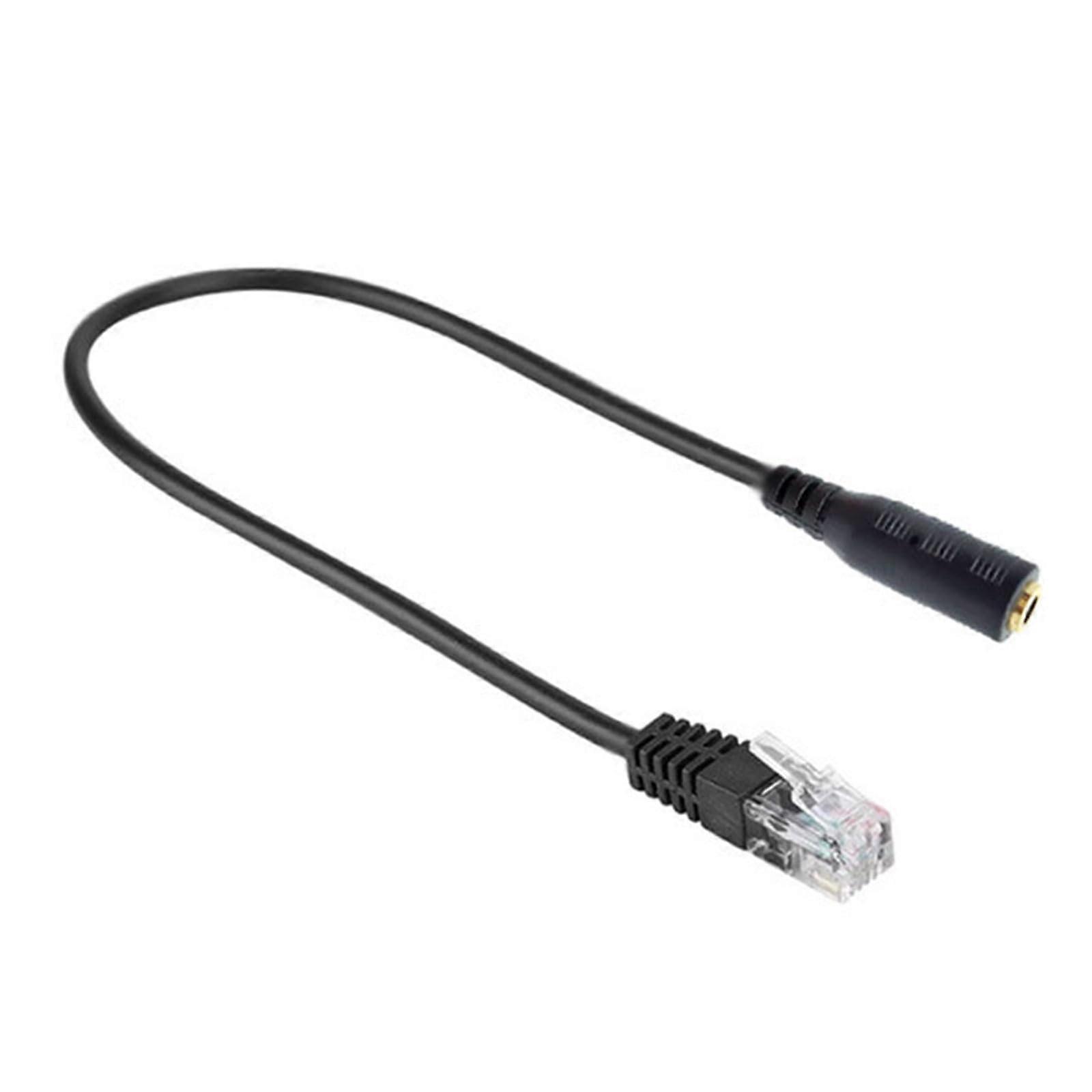 RJ9 to 3.5mm Headset Adapter Noise Sound Universal Compatibility TangleResistant Cable