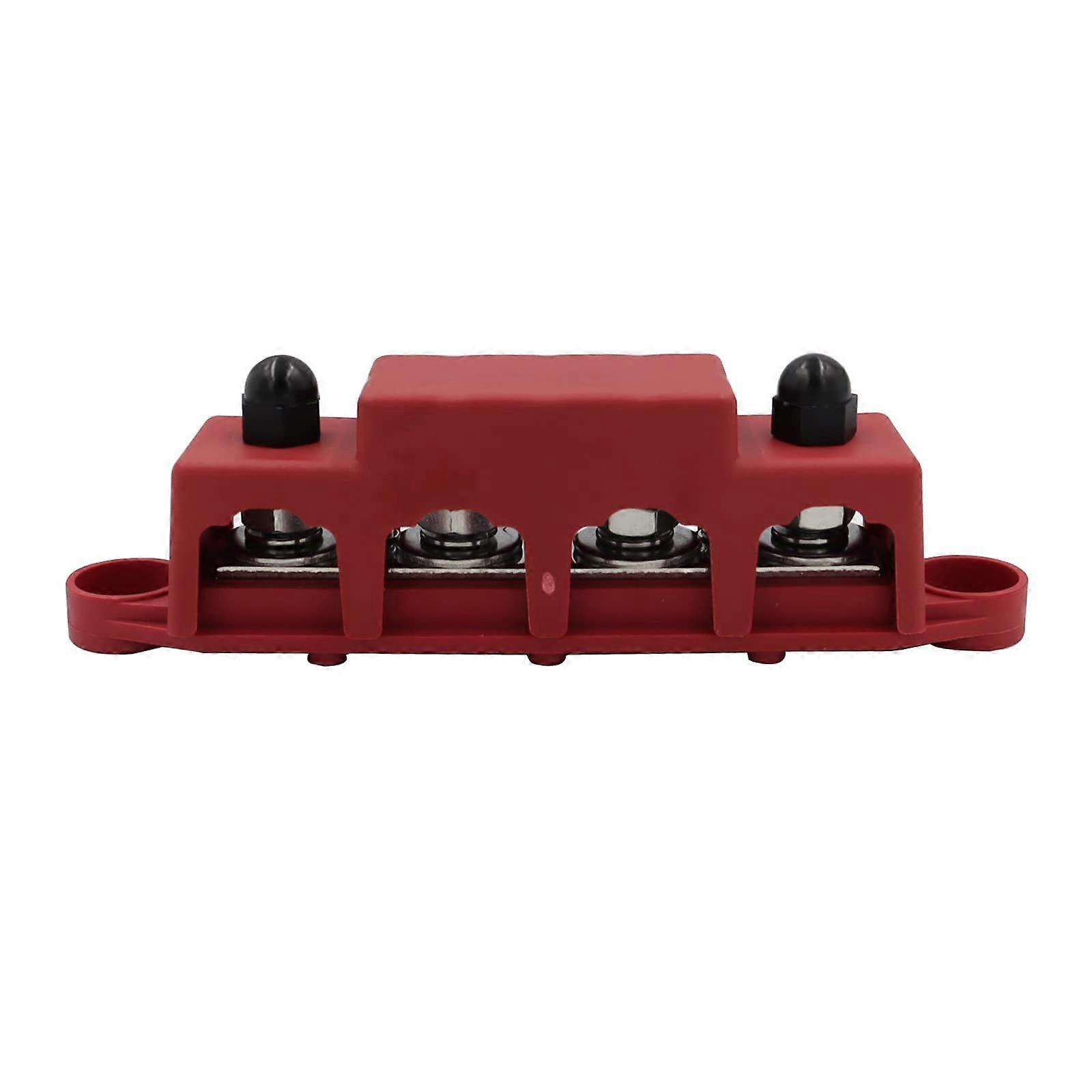Power Distribution Block 250A with M8 M10 Terminal Studs, Insulated Cover for Marine RV Boat