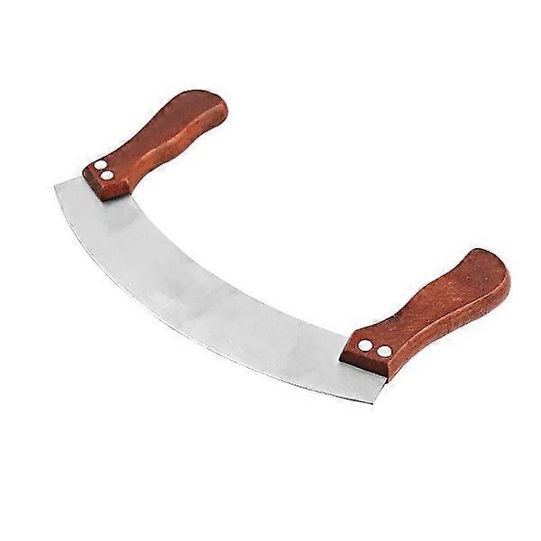 Pizza Cutter with Double Handles Silver