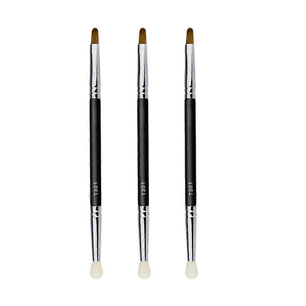 Creative Makeup Double-Head Conceal Brush for Concealer 3Pcs Portable Eyeliner Brushes