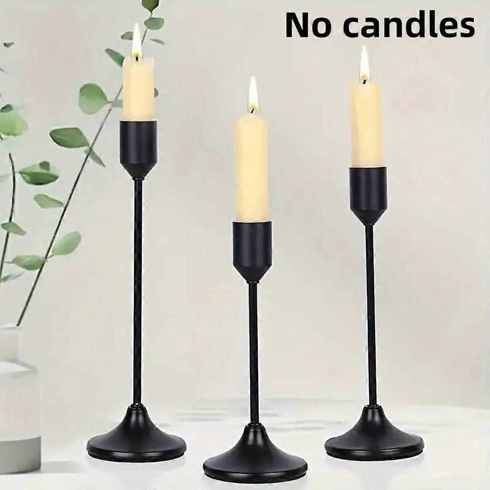 3Pcs/Set Exquisite Candlestick Holder Metal Candlelight Dinner Props  Wedding