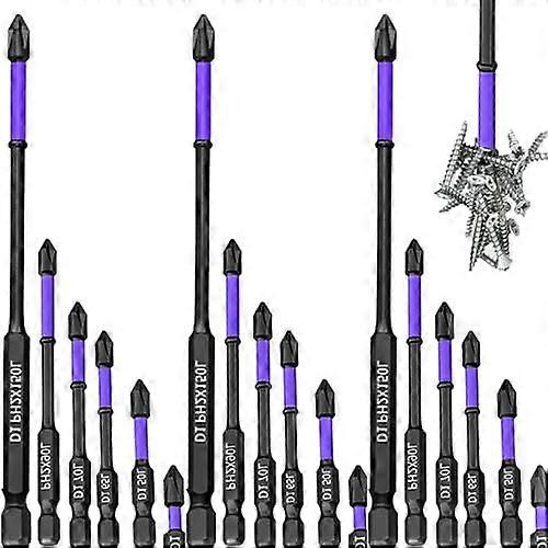 Magnetic Screwdriver Bits Set with Strong Magnetic Tip, AntiSlip Phillips Drill Bits, Shockproof S2 Steel (3 Pack)