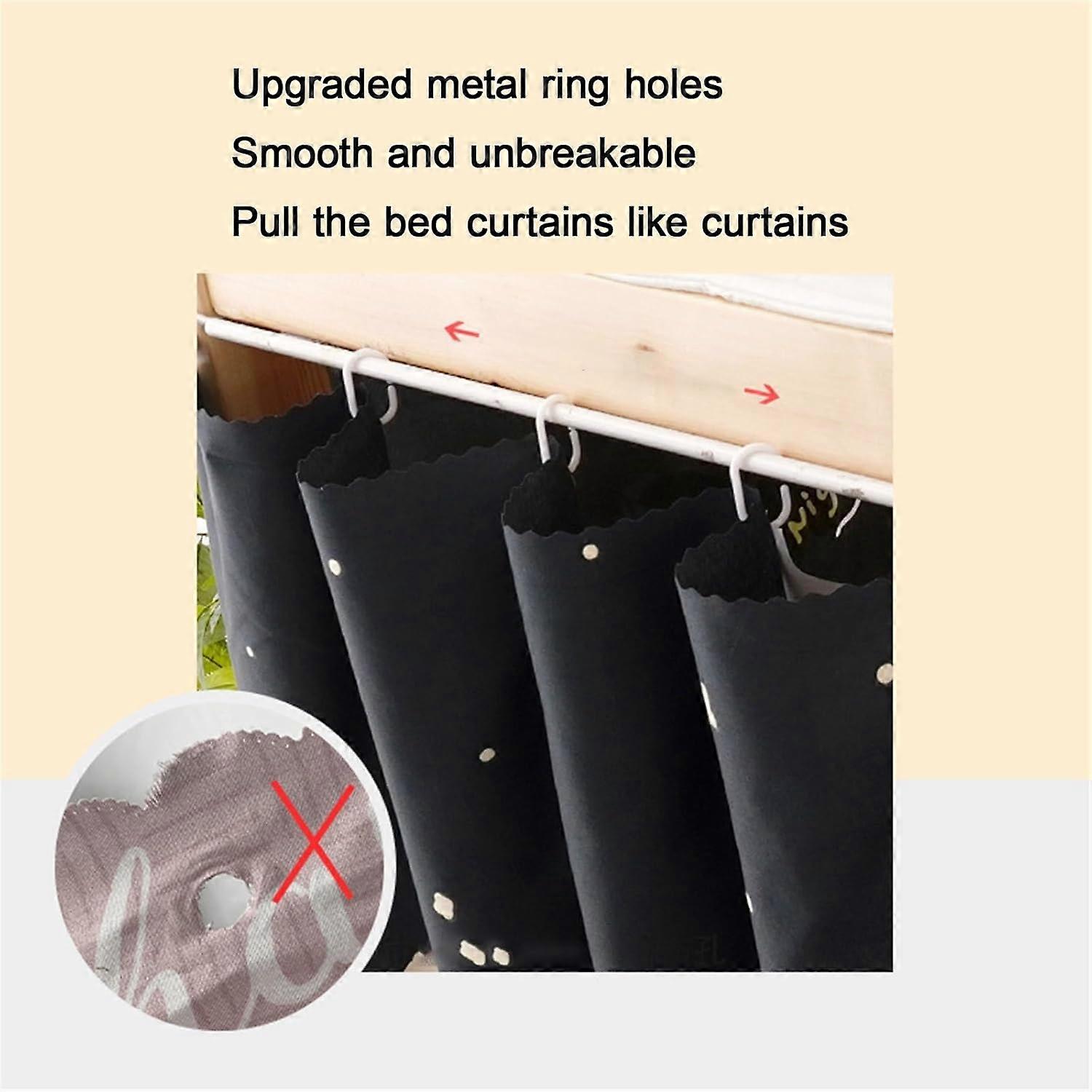 Bunk Bed Privacy Curtains Light Blocking Breathable Fabric for Dorm Bottom Bunk, Dog Print 2pcs