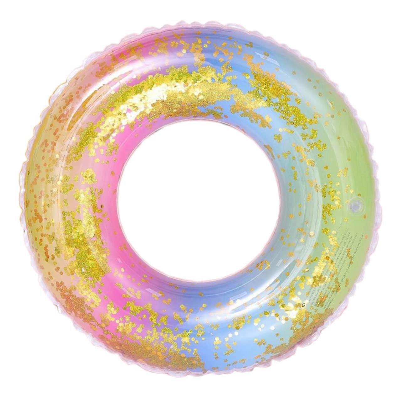 Rainbow Pool Float 85cm Inflatable Swimming Ring with Durable PVC and Beautiful Rainbow Colors