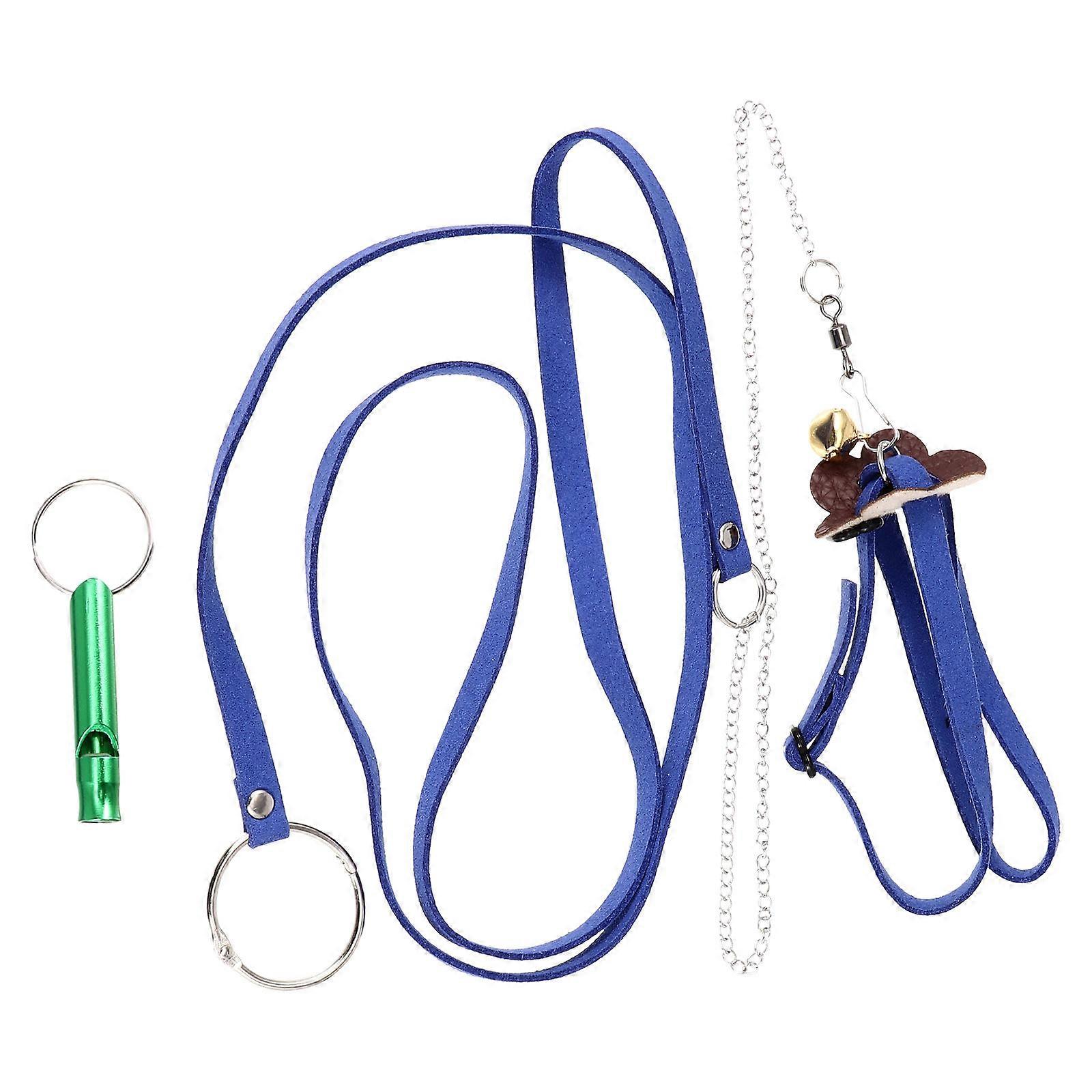 Tortoise Hauling Rope Pet Going Out Adjustable Design Durable Practical 130x38cm Blue 1Set