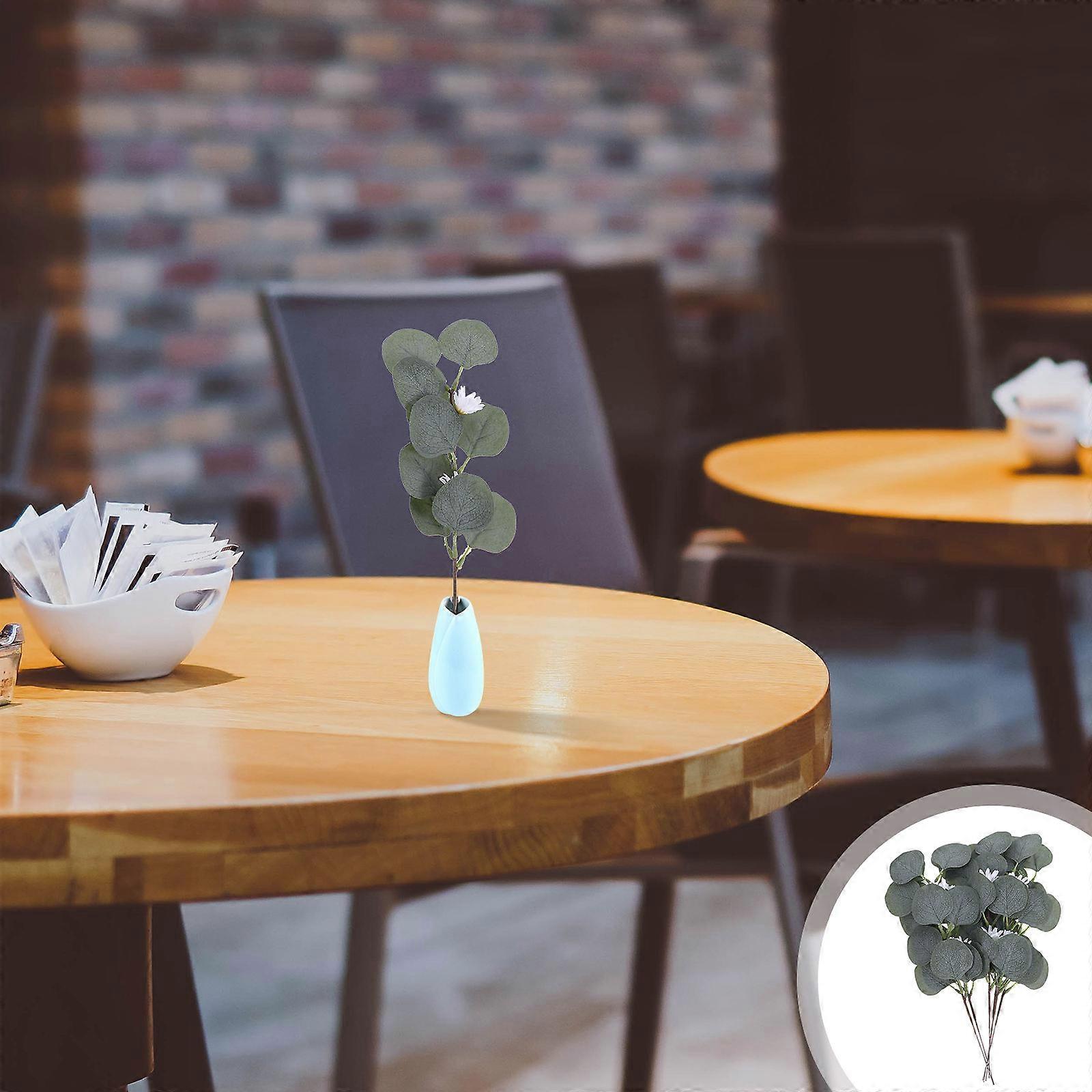 Artificial Eucalyptus Leaf Wedding Party Ornament for Decoration 6Pcs