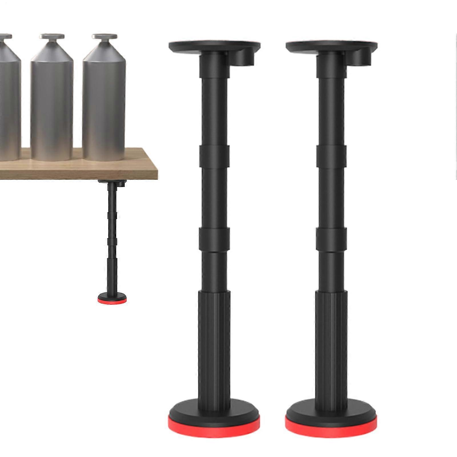 Cabinet Support Pole 2 Pack, Heavy Duty Adjustable Sink Mounting Bracket for Kitchen Bathroom