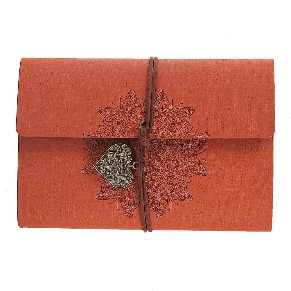 Rope Winded Notebook Creative Travel Diary for Writing 1Pcs Retro Notebook Orange