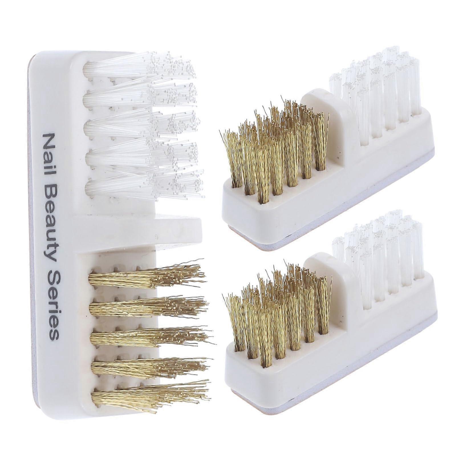 3pcs Nail Drill Bit Cleaning Brush Set with Durable Copper Wire for Deep Clean and Quick Residue Removal