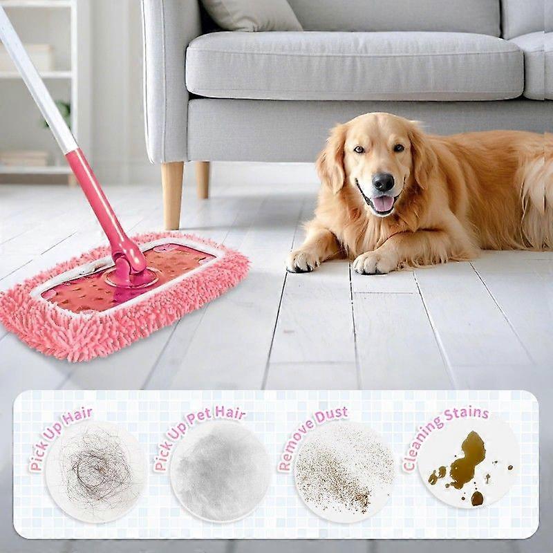 8 Pack Reusable Mop Pads Compatible with Sweeper, Microfiber Chenille Washable Mop Pads