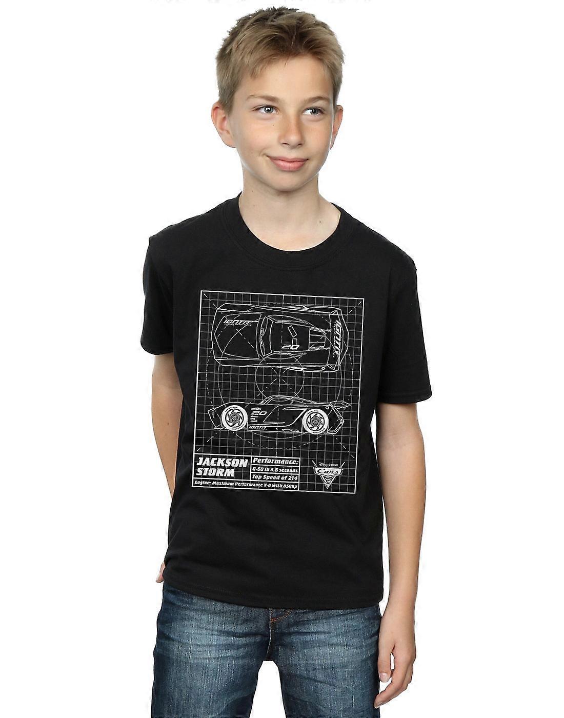Disney gutter biler Jackson Storm Blueprint t-skjorte
