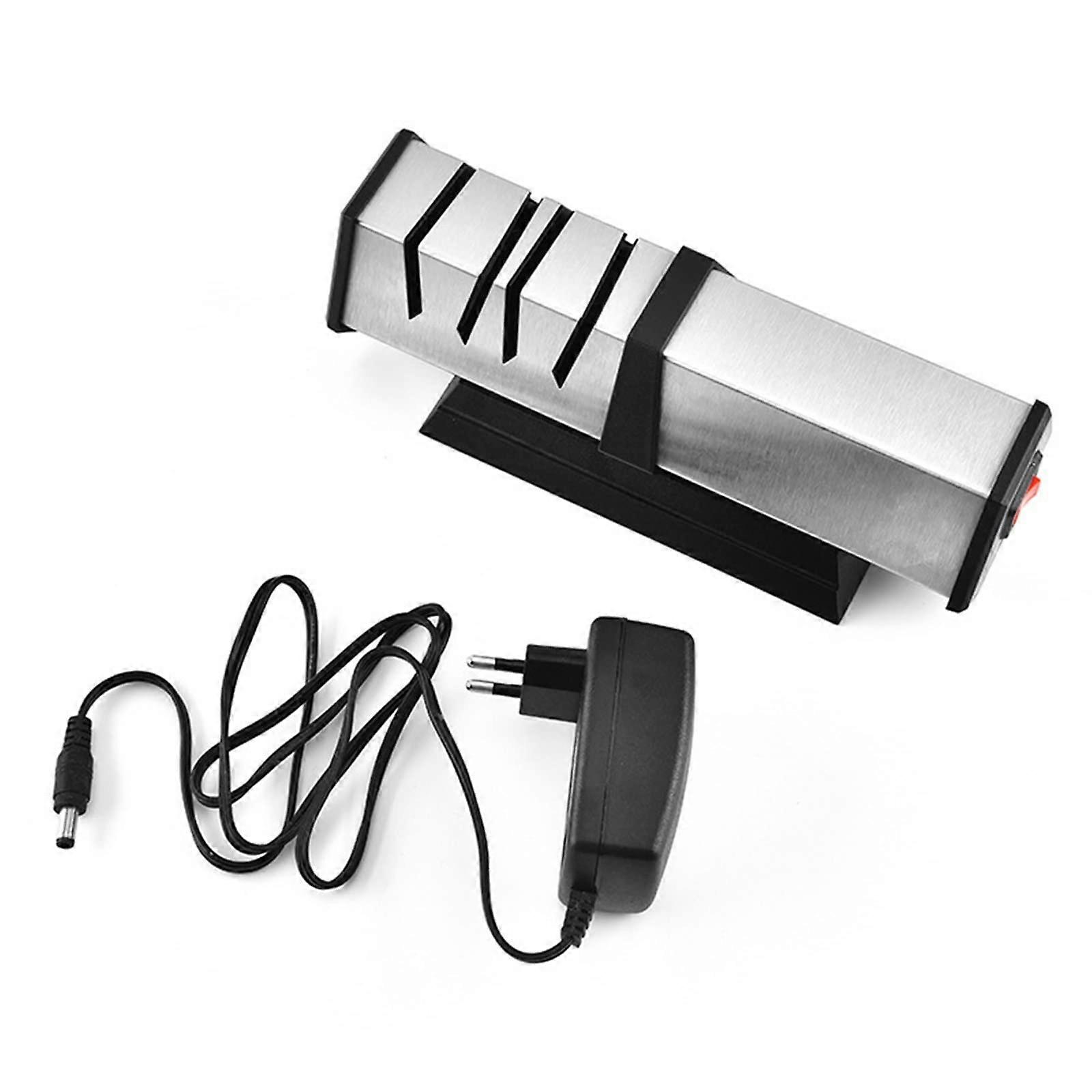 Electric Knife Sharpener with Tungsten Carbide Blades for Quick Kitchen and Chef Knife Sharpening