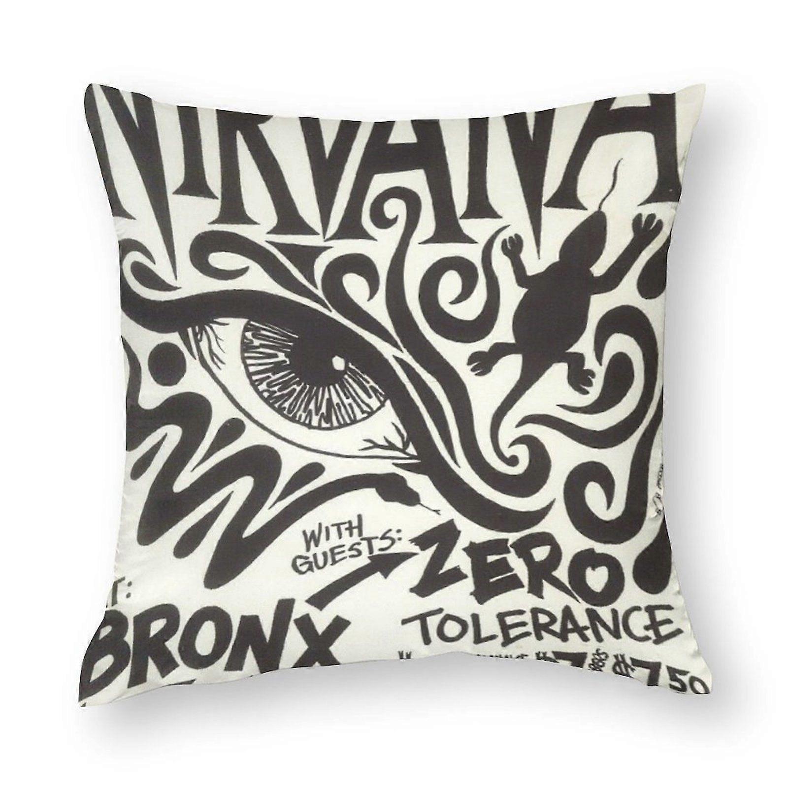 Nirvana Throw Pillow Covers Minimalist Embossed Jungle Gradient Striped for Office