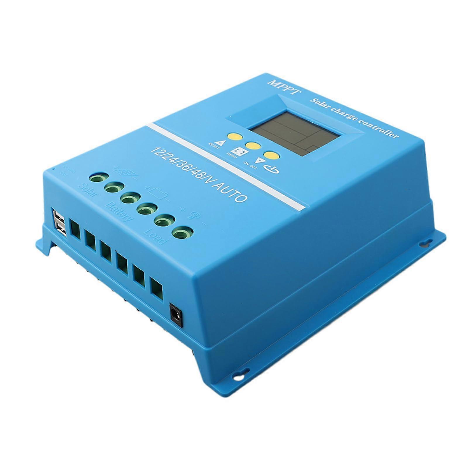 MPPT Solar Charge Controller 12V 24V LCD Display Fast Charging Regulator for RV Boat Cabin