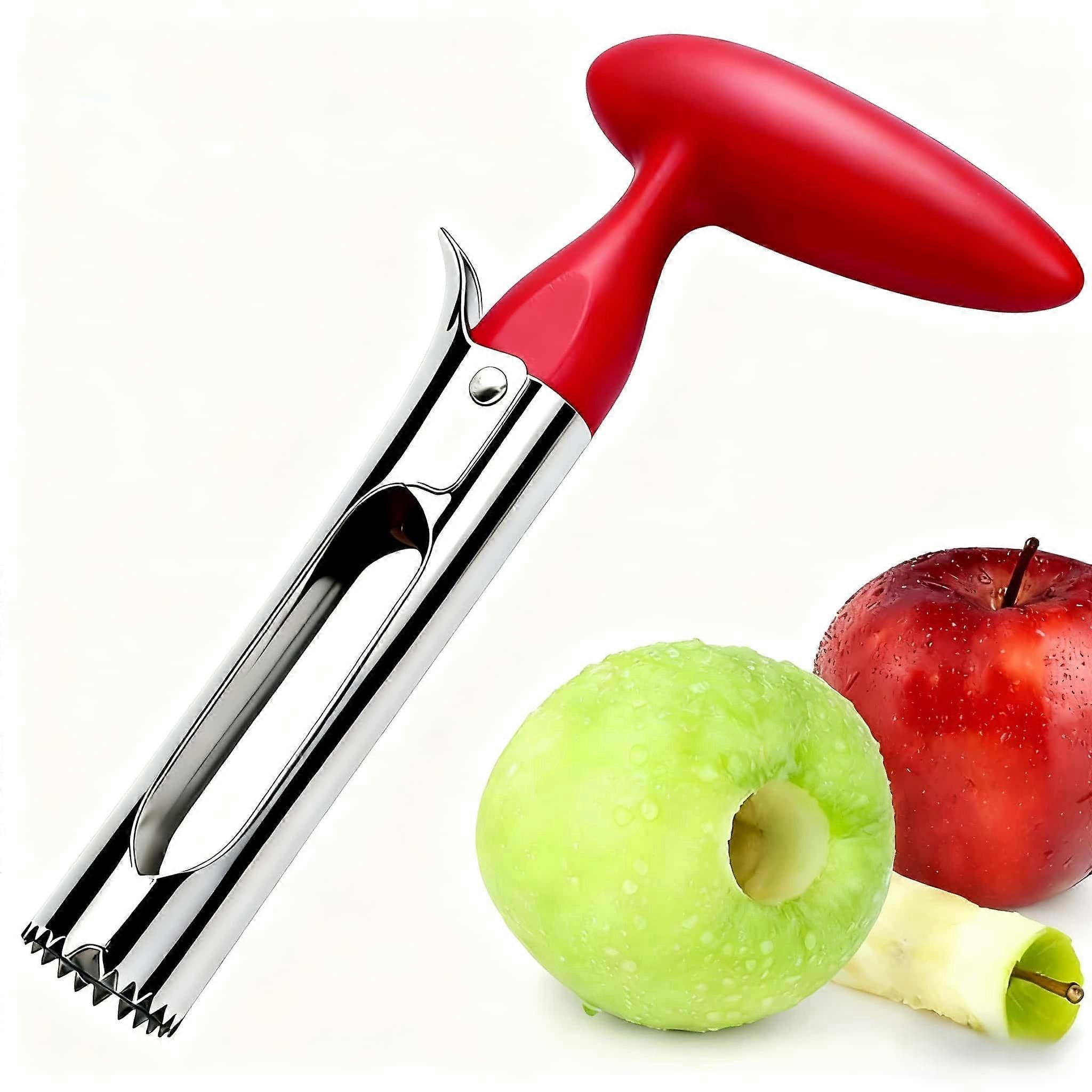 Corer with Ergonomic Grip, RustProof Stainless Steel Serrated Edge Apple Core Remover for Kitchen