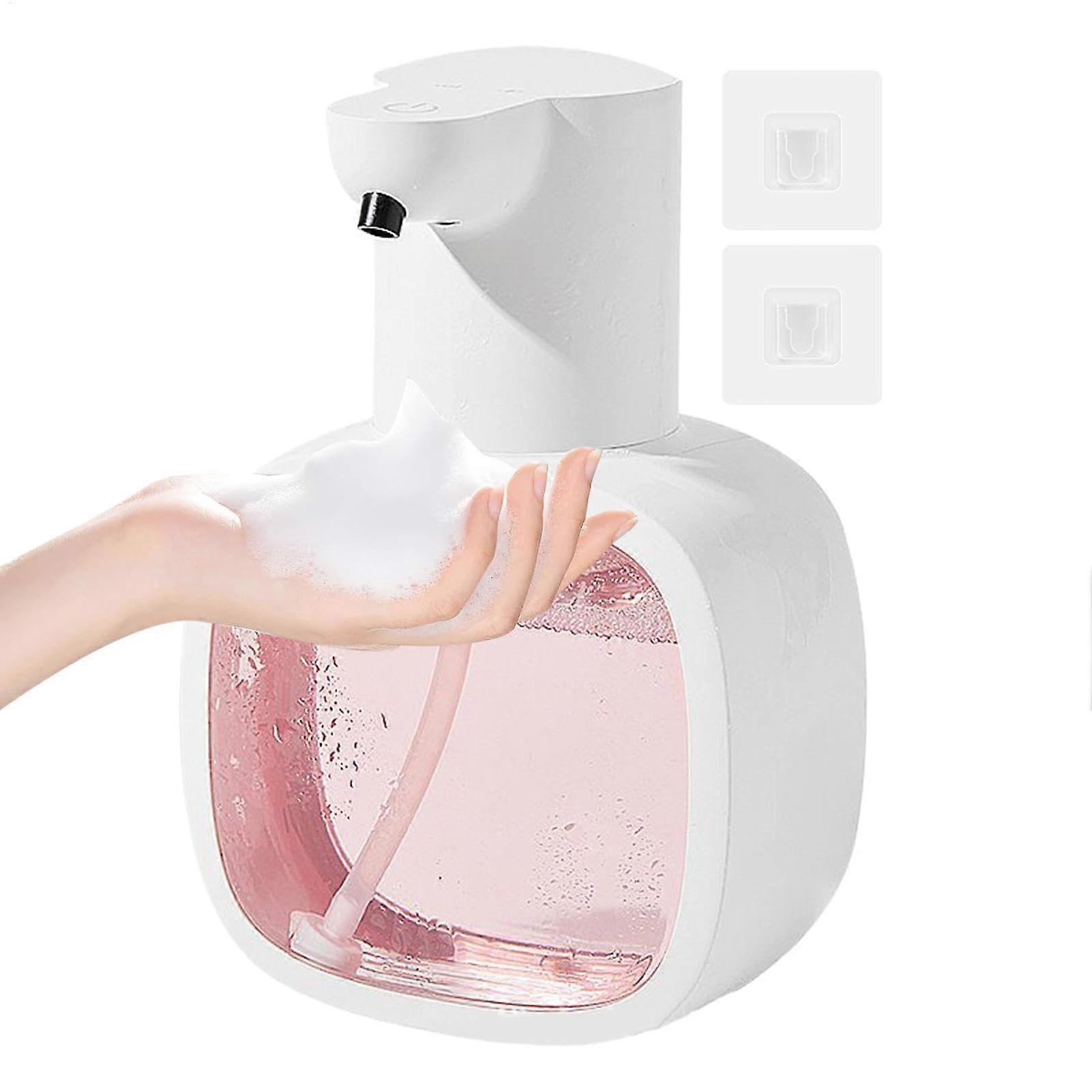 Automatic Soap Dispenser with Touch Sensor, 500ml Adjustable Foam for Bathroom and Kitchen White