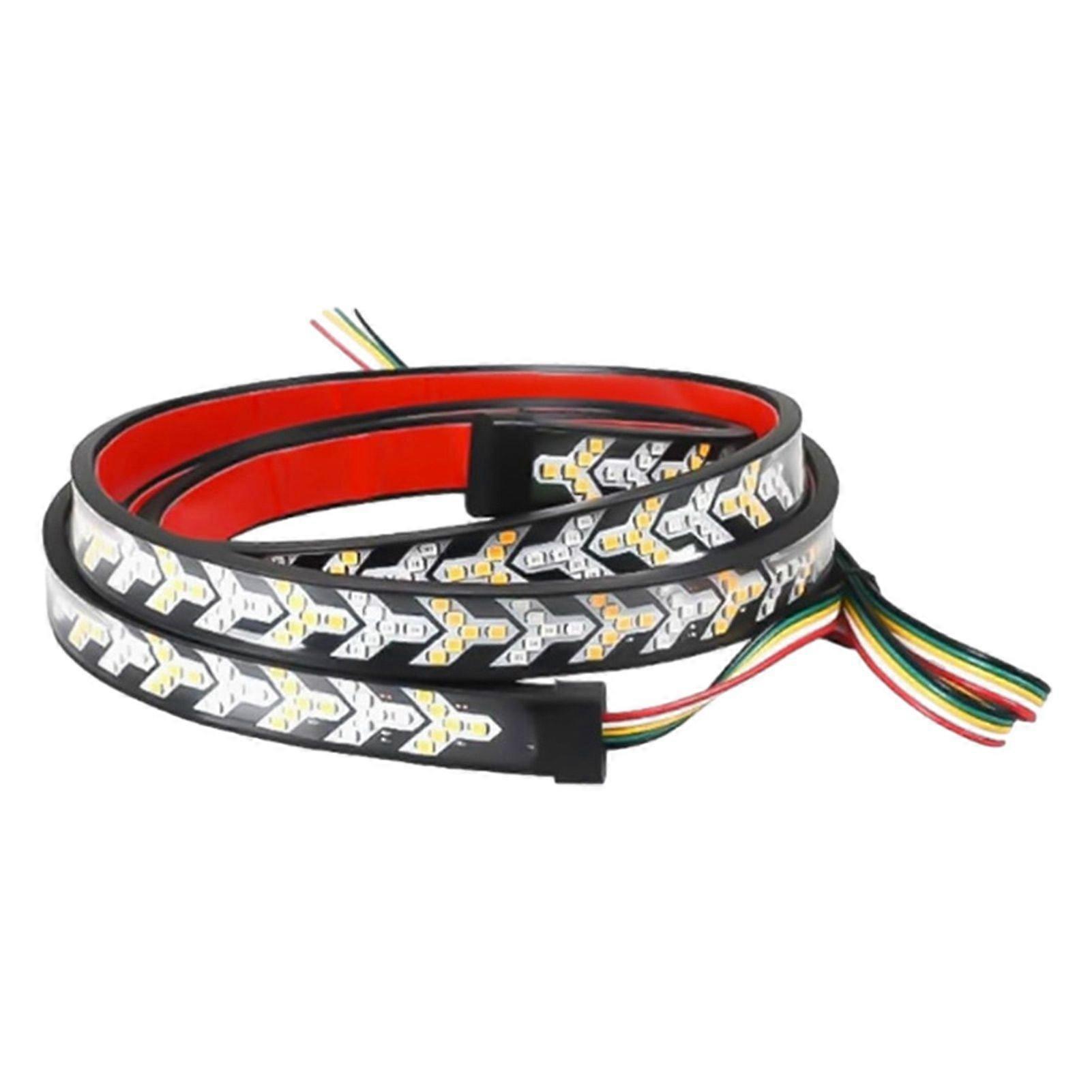 Qinghai 60 Inch Truck Tailgate Light Bar Arrow-Shaped Turn Signal Strip Weatherproof LED Bar Signal Break Reverse for Trucks SUVs Cars