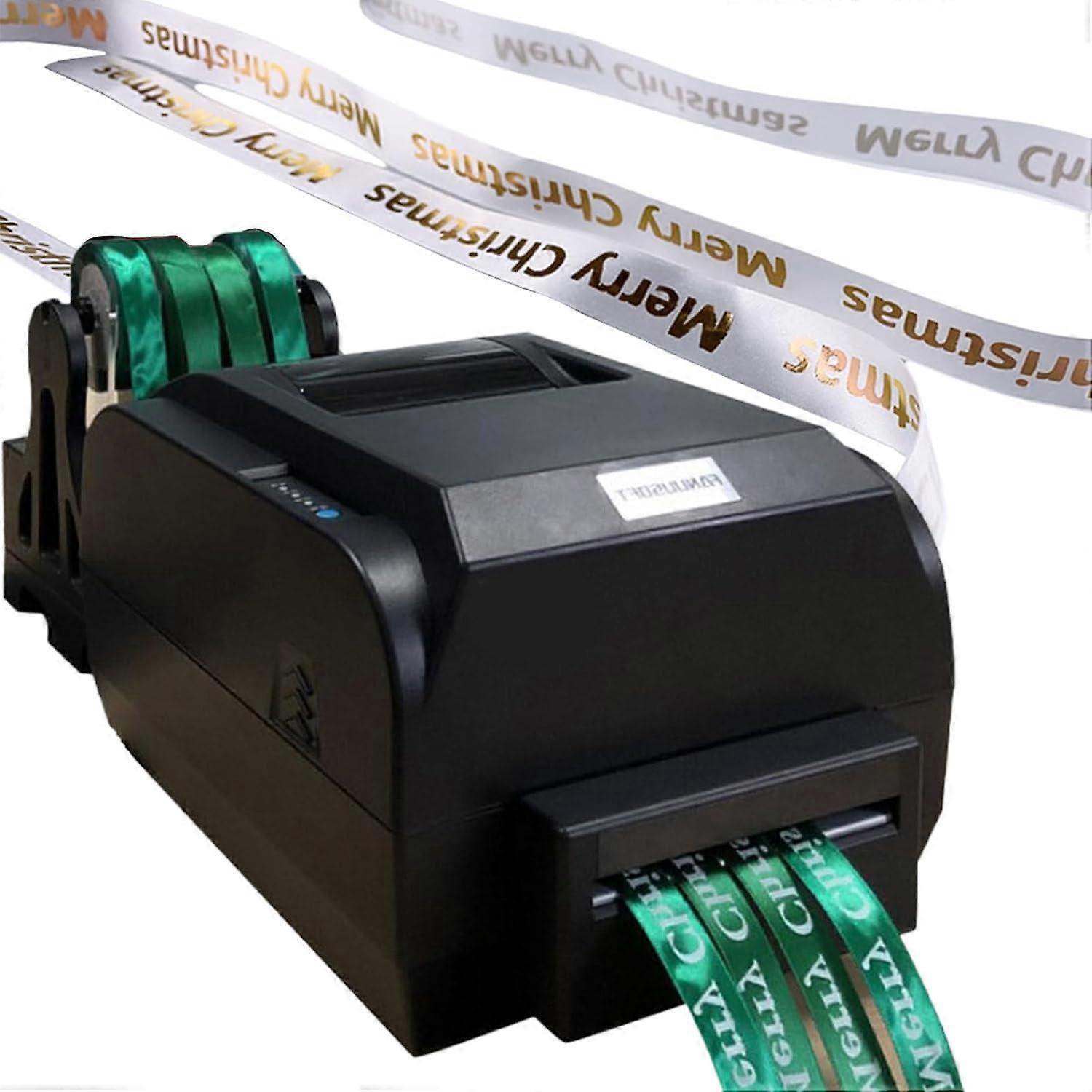 Satin Ribbon Printer Four Row Speed Thermal Transfer for Gift Wrapping 200dpi USB