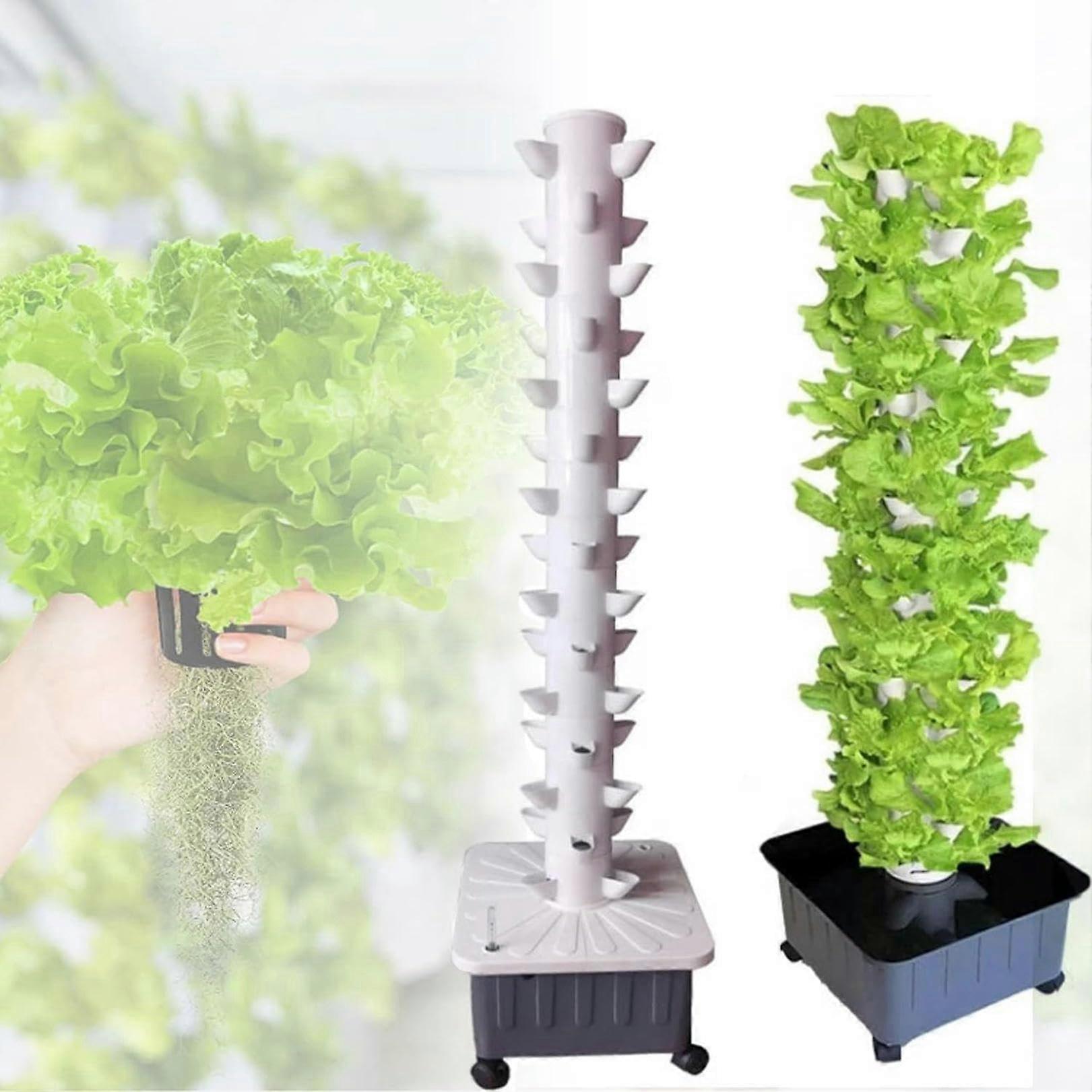 Hydroponic Tower Garden 45Hole Vertical Hydroponic System with Water Saving Design for Indoor Herbs