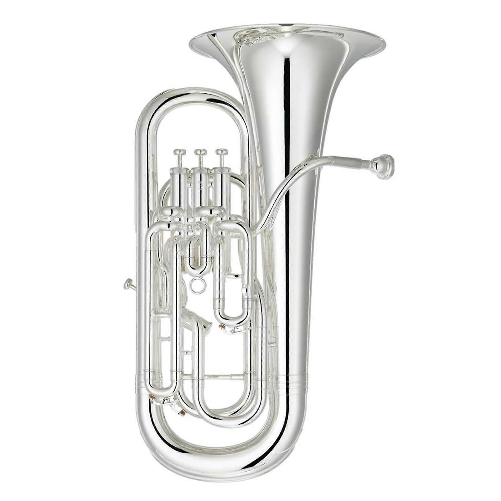 Professional Silver Plated Bb Euphonium 4 Pistons Durable Construction Rich Warm Tone