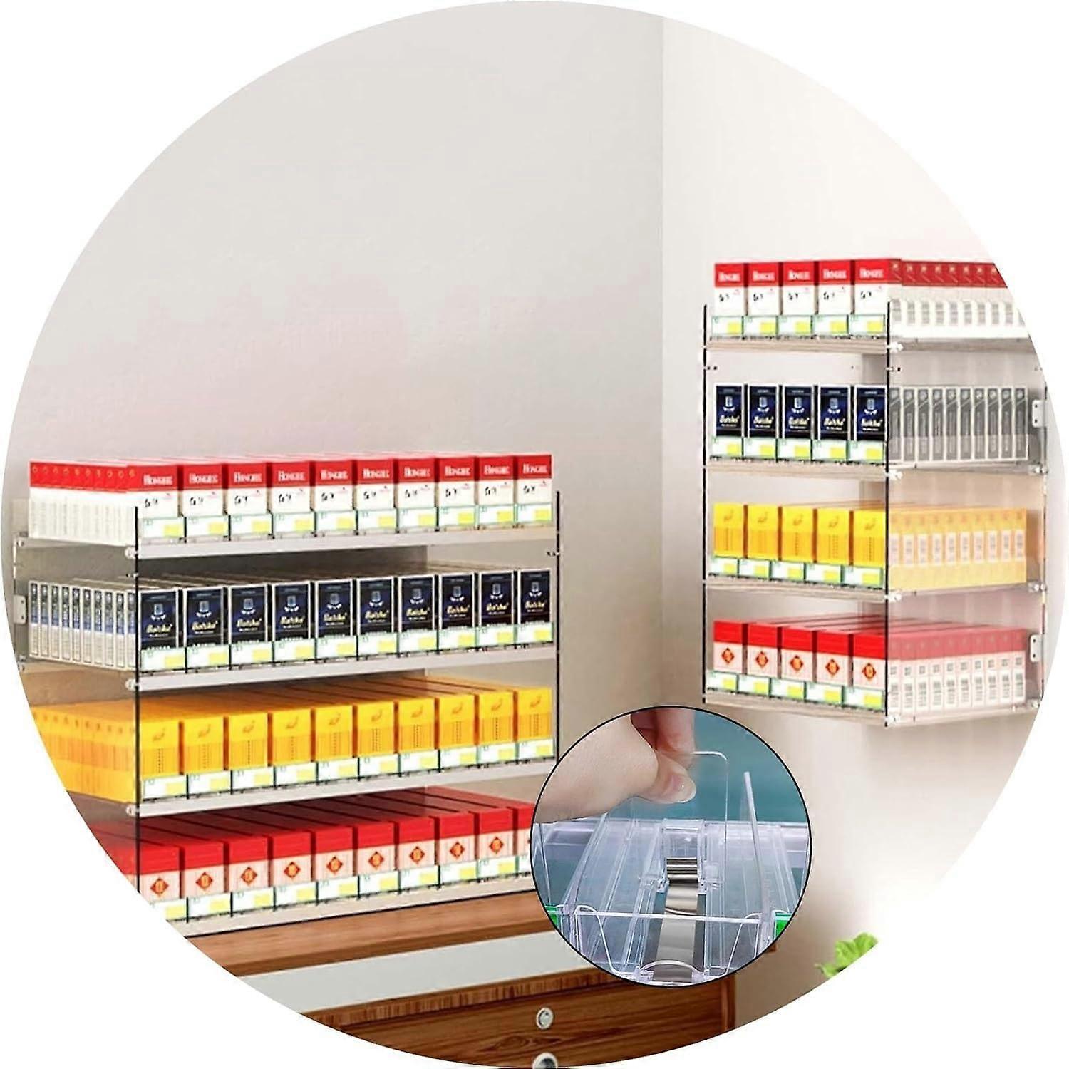 Clear Acrylic Cigarette Display Rack with SpaceSaving Vertical Design for Retail Stores, Clear