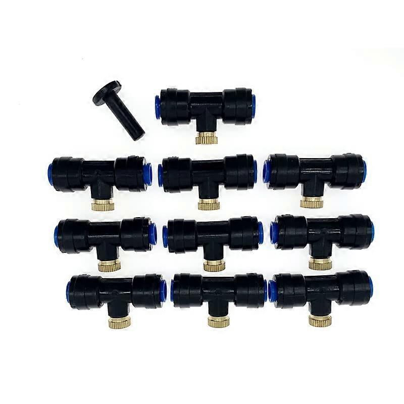 Misting Nozzle Kit 10 Pack 0.4mm Threaded Outdoor Water Mister Nozzle Replacement Set