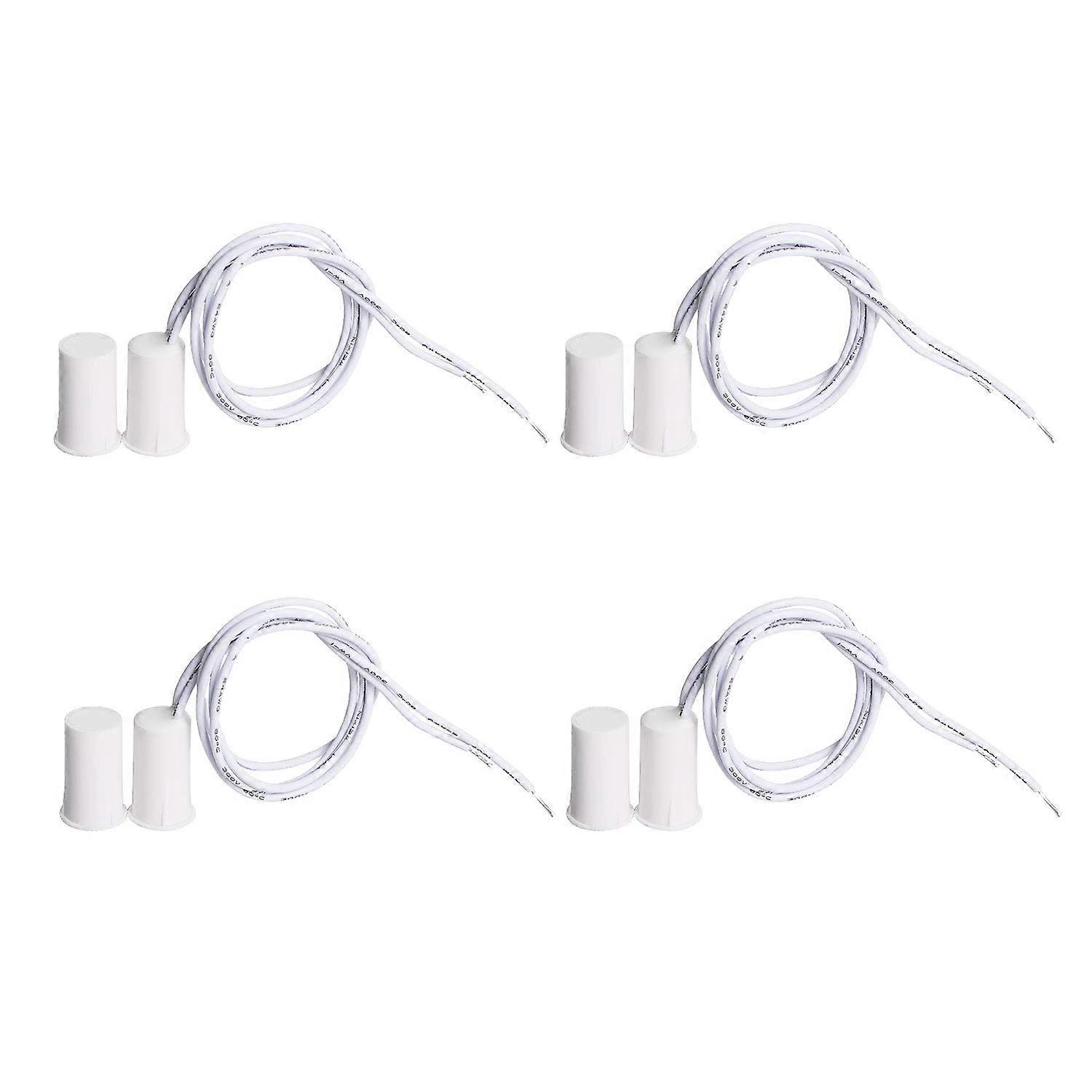 RC33B Door Window Security Sensor 4Pack Magnetic Reed Switch Wired Recessed Alarm