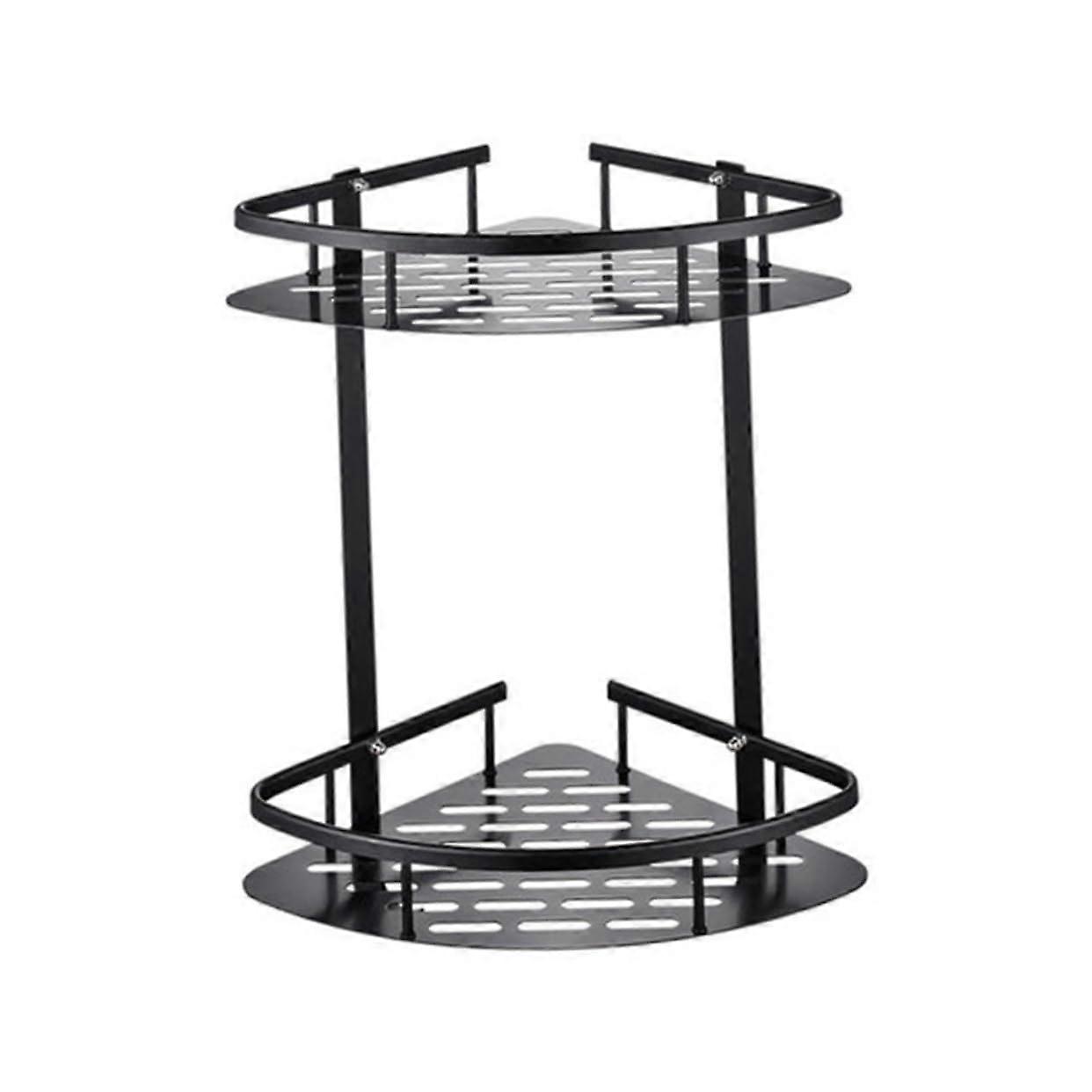 Bathroom Wall Shelf Double Layer Wall Mounted Shower Storage Rack for Shampoo and Soap