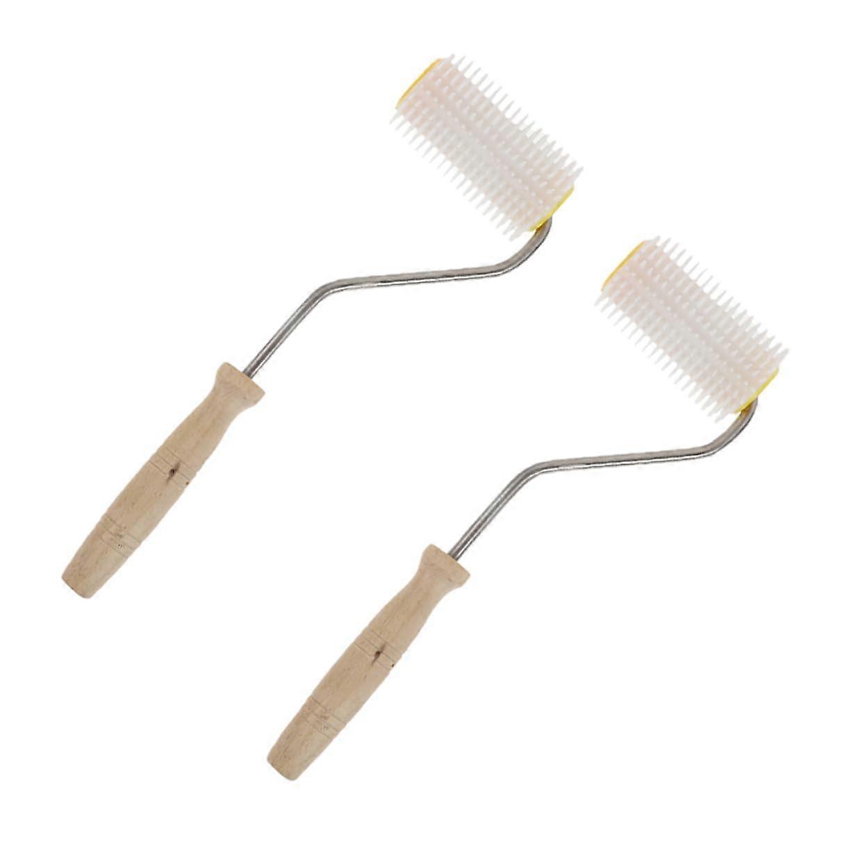 2pcs Honey Extractor Handle Set with Ergonomic Grip for Beekeeping Equipment and Stable Rotation