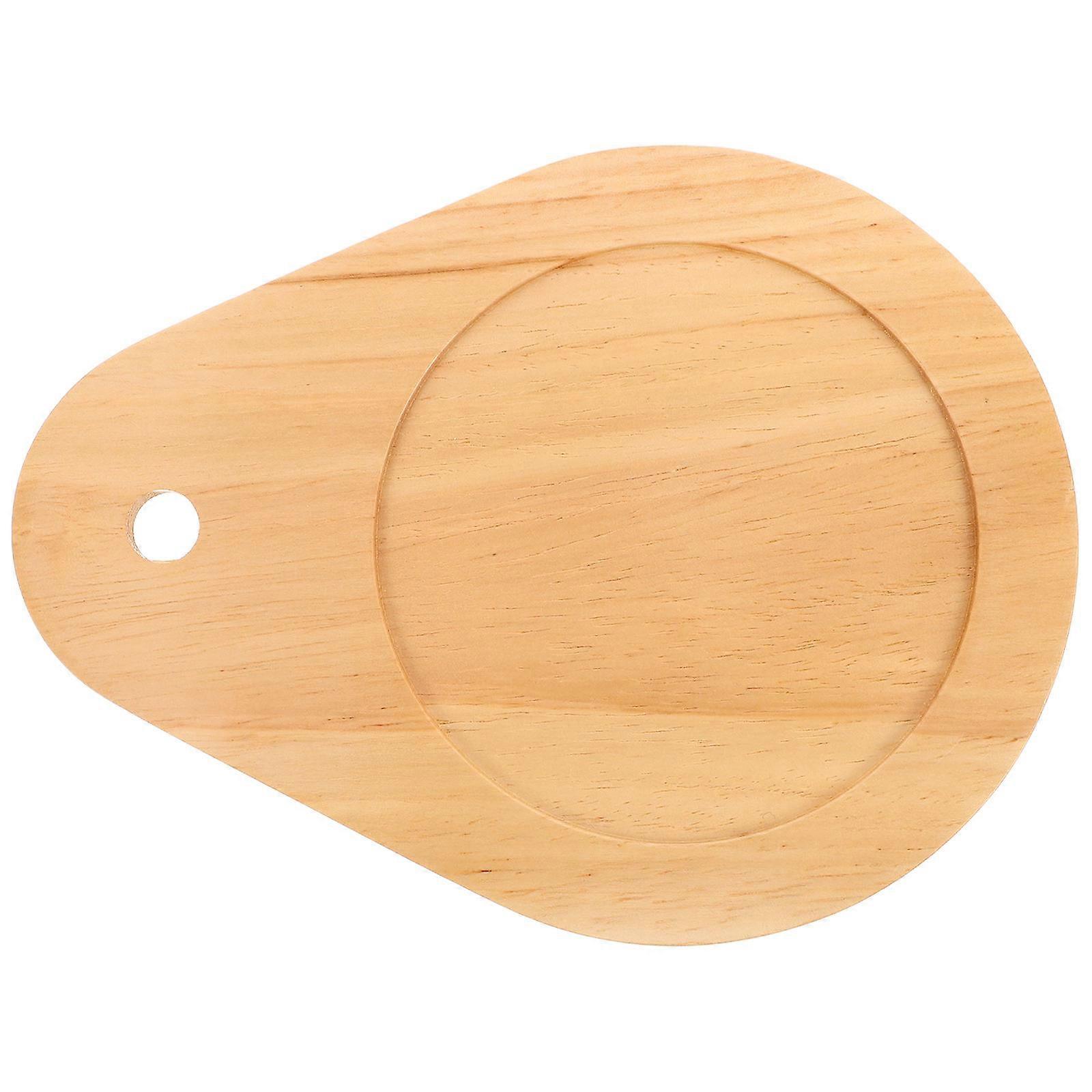 Solid Wood Drop-Shaped Lamp Base for Nightstand Display Light