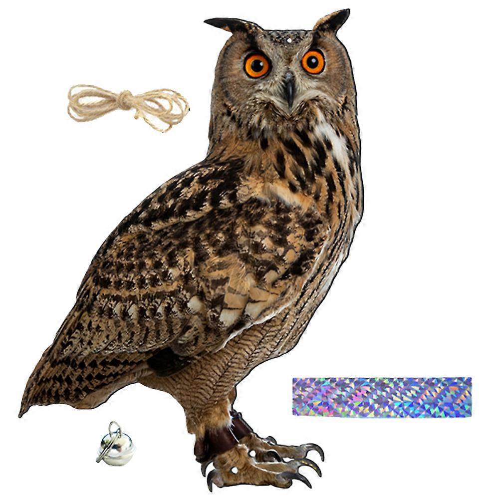 Decorative Owl Hanging Bird Deterrent for Garden Use 1Set
