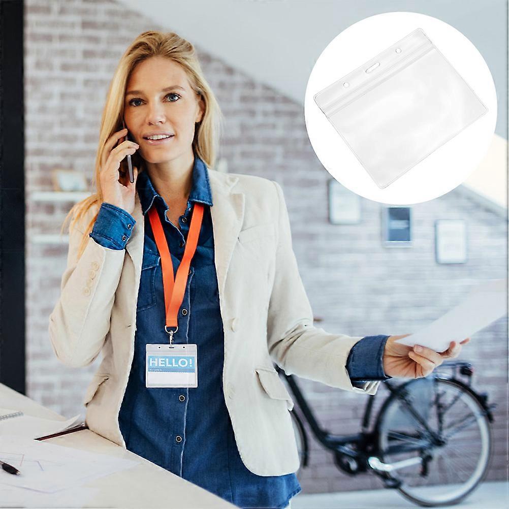 20Pcs Employee Card Holders for Protection Transparent Covers