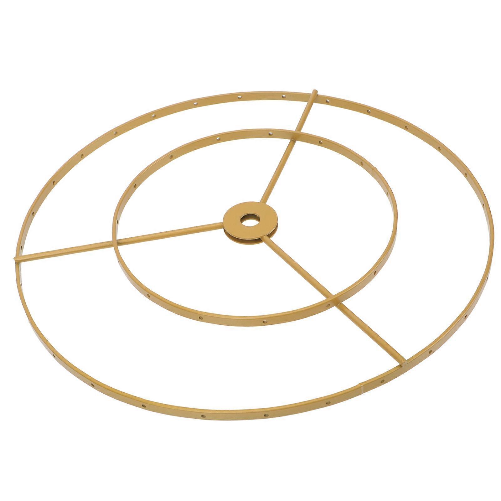 Dual Layer Ring Lampshade Creative E27 Chandelier Frame for DIY Lampshade Holder