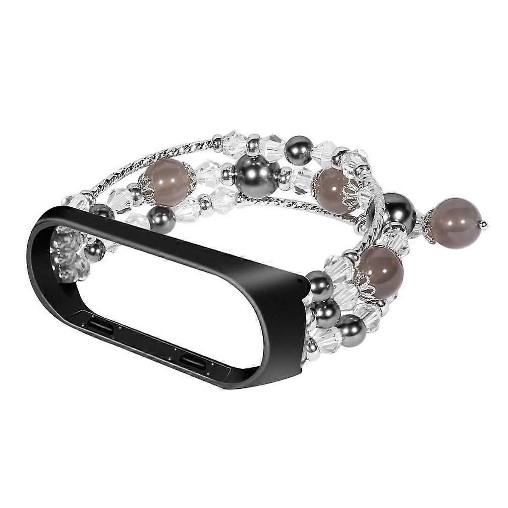 Grey Agate Bracelet Replacement Strap with ThreeChain Design and Comfortable Active Fit