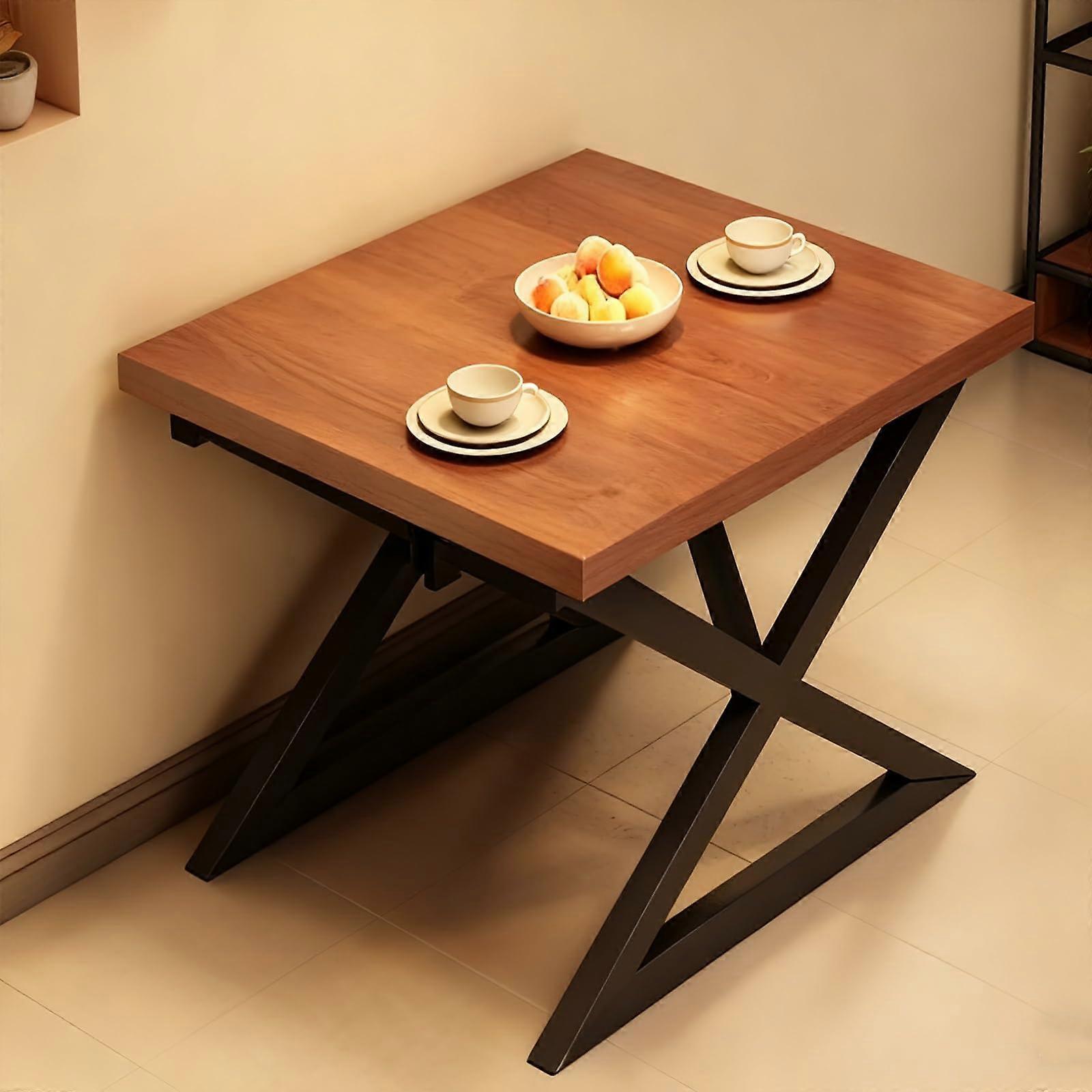 Dining Table Set for 4, Rectangular Kitchen Table and Chairs, Adjustable Feet for Small Spaces