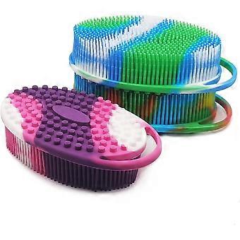 Silicone Body Brush, Exfoliating Body Scrubber, Silicone Body Scrubber Loofah, Silicone Bath Brush, Soft Exfoliating Body Bath Shower Scrubber Brush f