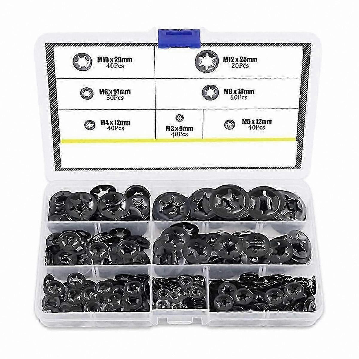 280PCS Retaining Ring and Washer Kit for Quick Lock Applications