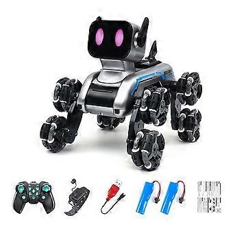 (Dual electric) dual remote control eight rounds stunt mechanical dog Note: change with English instructions