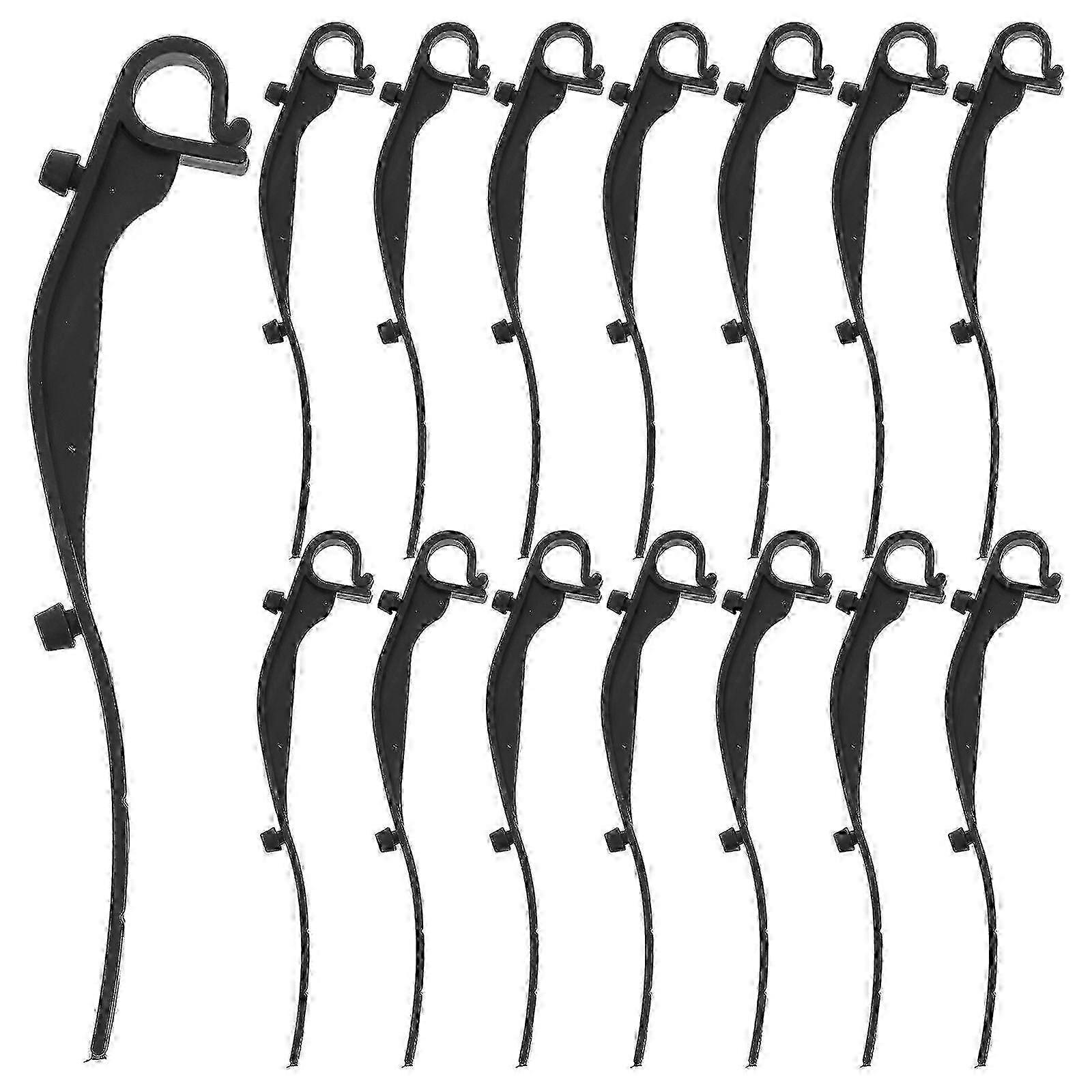 Gutter Mesh Clips, Black Plastic, Windproof, 50 Pieces