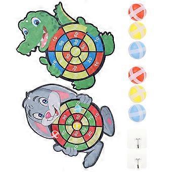 Kids Sticky Ball Board Dart Board Game for Hand Eye Coordination 2Sets