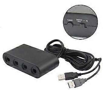 4-poorts converter voor GameCube GC-controllers USB-adapterconverter voor Nintendo Switch GC/Wii U/PC