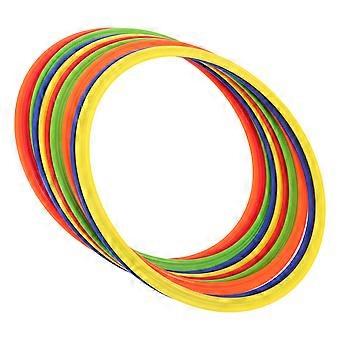 10 anillos de agilidad de 30 cm - Aros de rayuela para entrenamiento de velocidad - Círculos de salto de plástico con vallas para atletas, ejercicios de fútbol y práctica de juego de pies