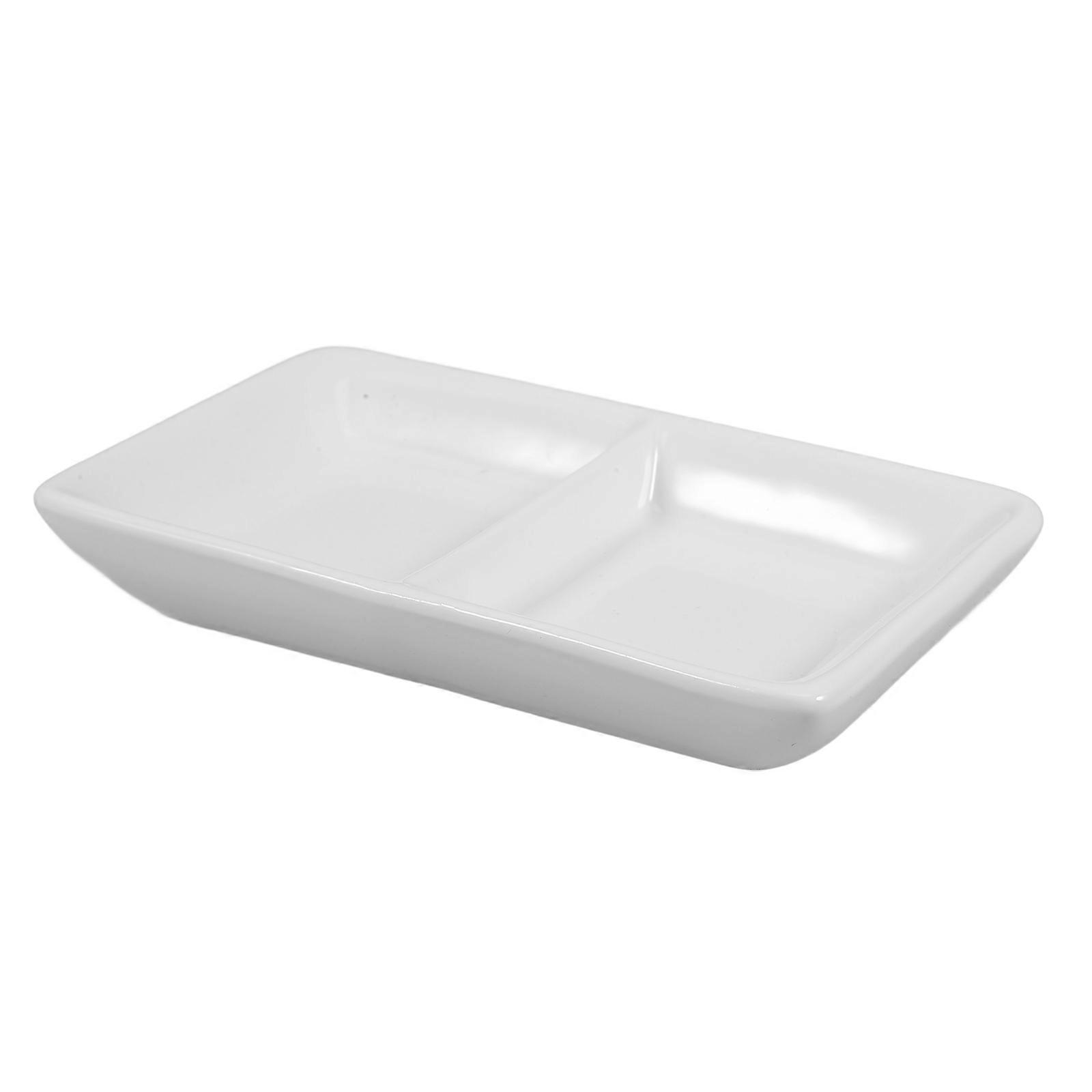 Appetizer Serving Tray Ceramic 2-Compartment for Holding Appetizer