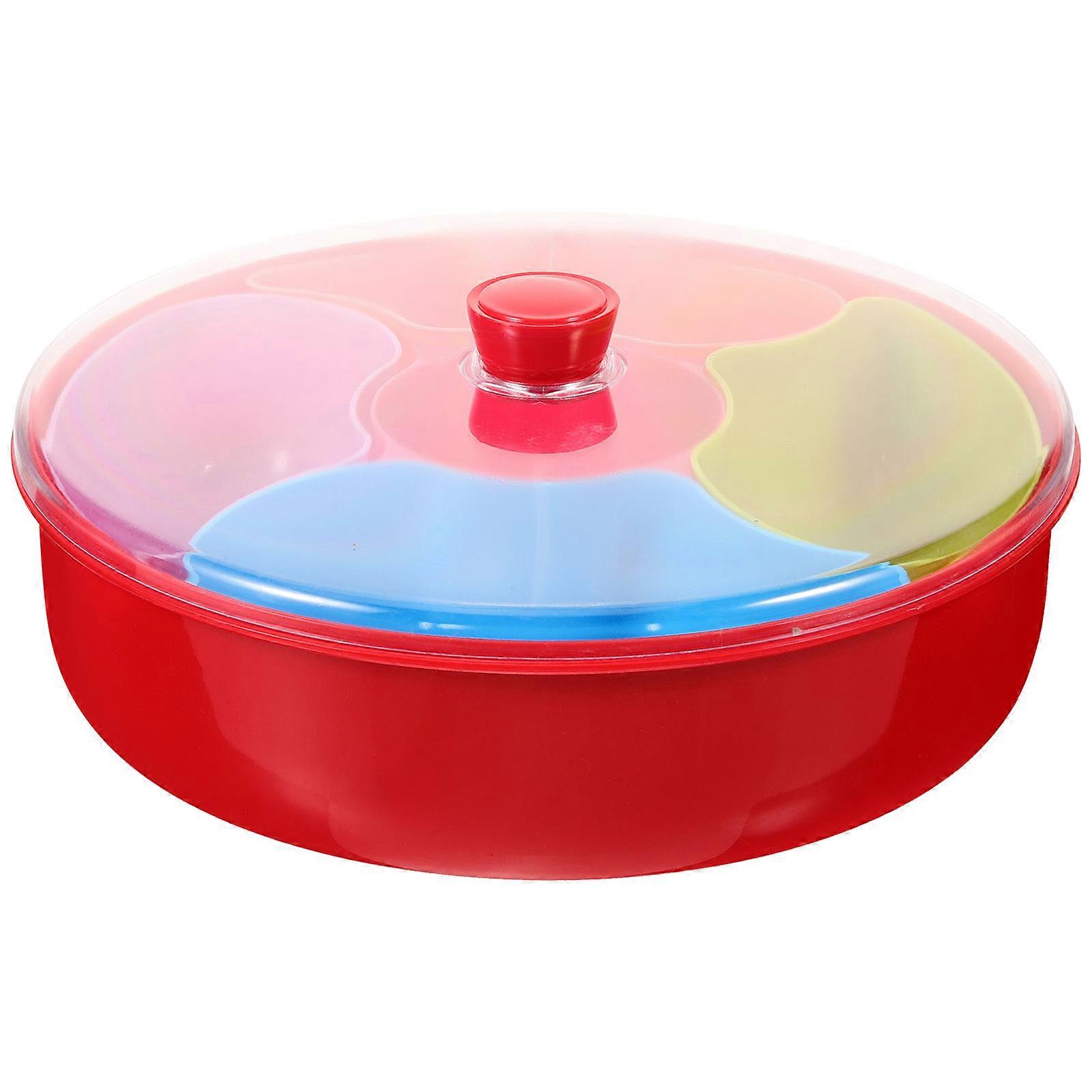 Multi-Grid Snack Plate for Storage Use 1Pcs Fruit Serving Dish