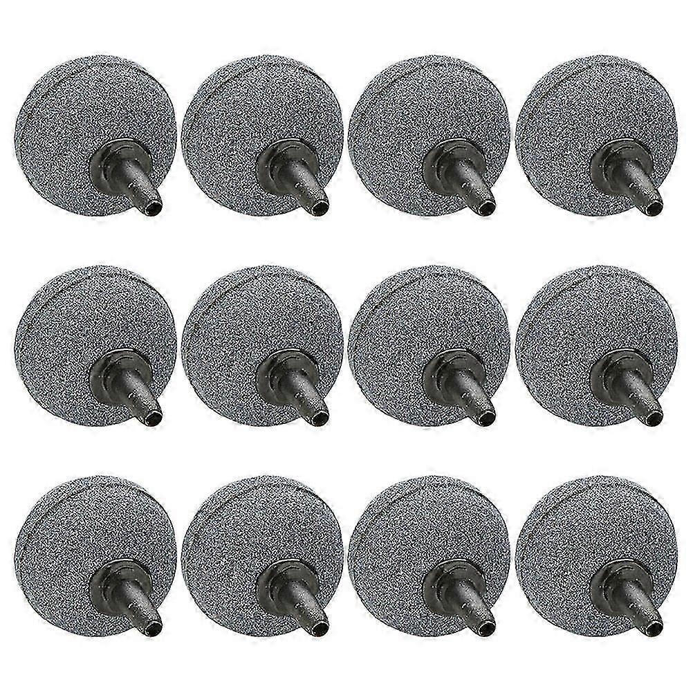 Durable Air Stone Fish Tank Bubble Diffuser Oxygenating 12Pcs Grey