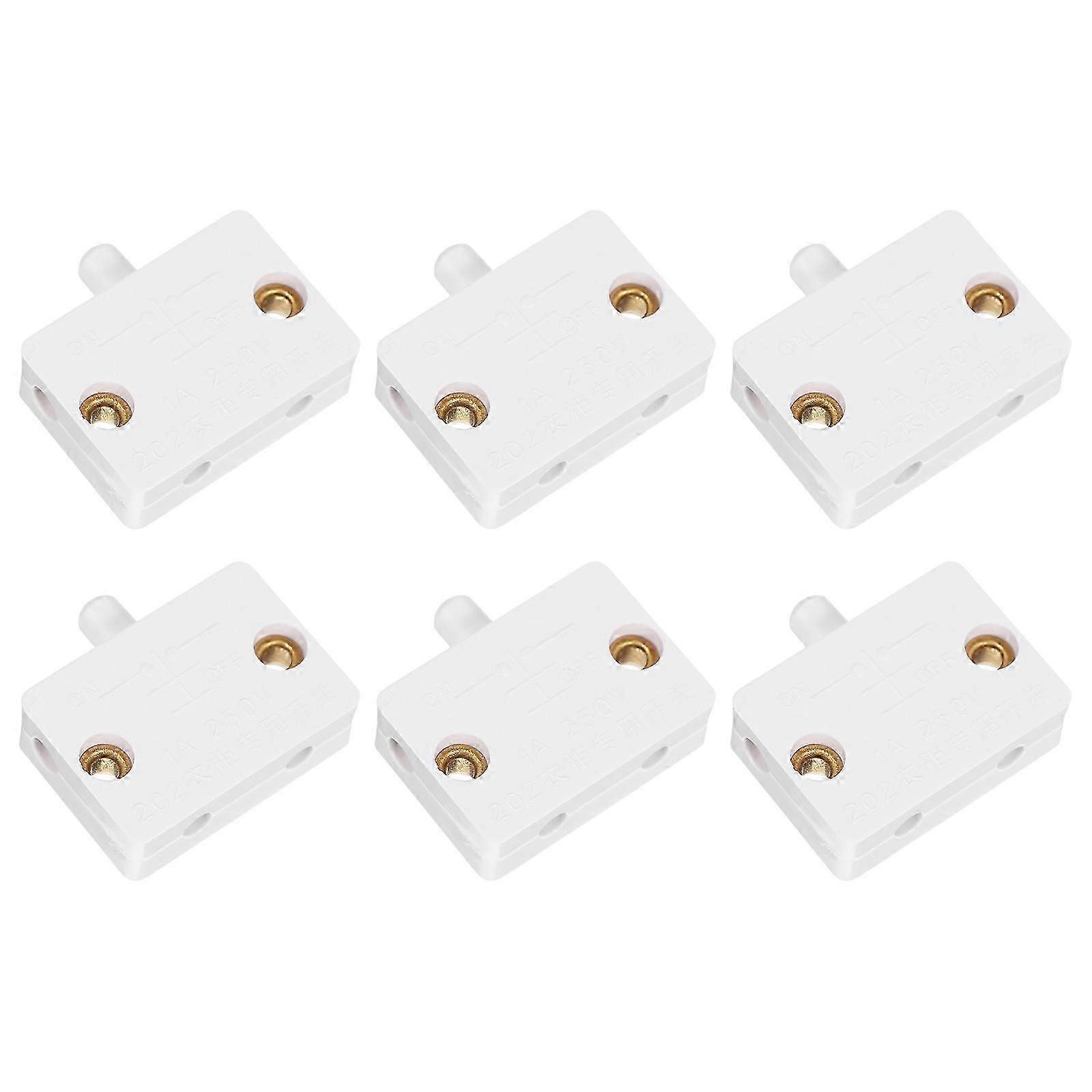 6Pcs Normally Closed Light Switch, Durable ABS Material, For Closet & Kitchen Lights Control