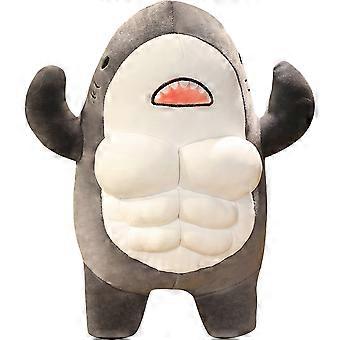 Stuffed Shark Doll 45cm Muscular Shark Shape Children Toy Stuffed Animal