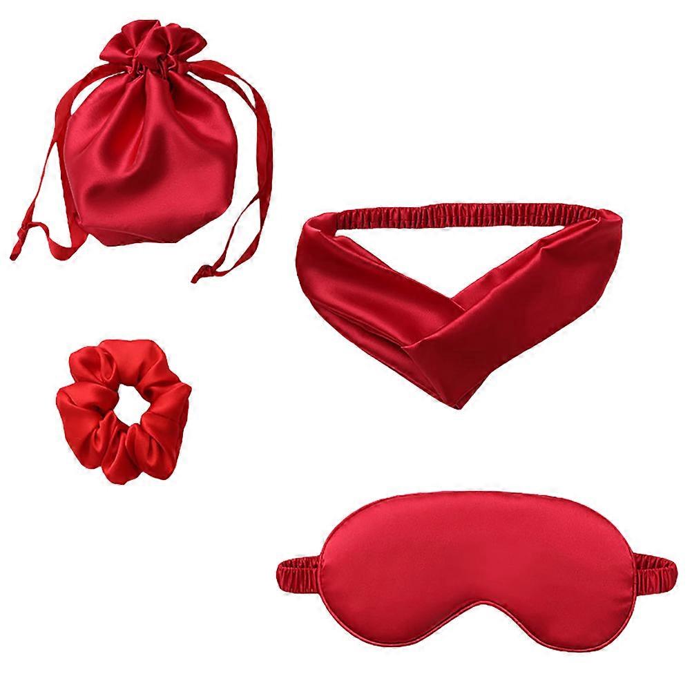 Practical Blindfold Artificial Silk Sleeping Mask Set for Sleeping Use 1Set